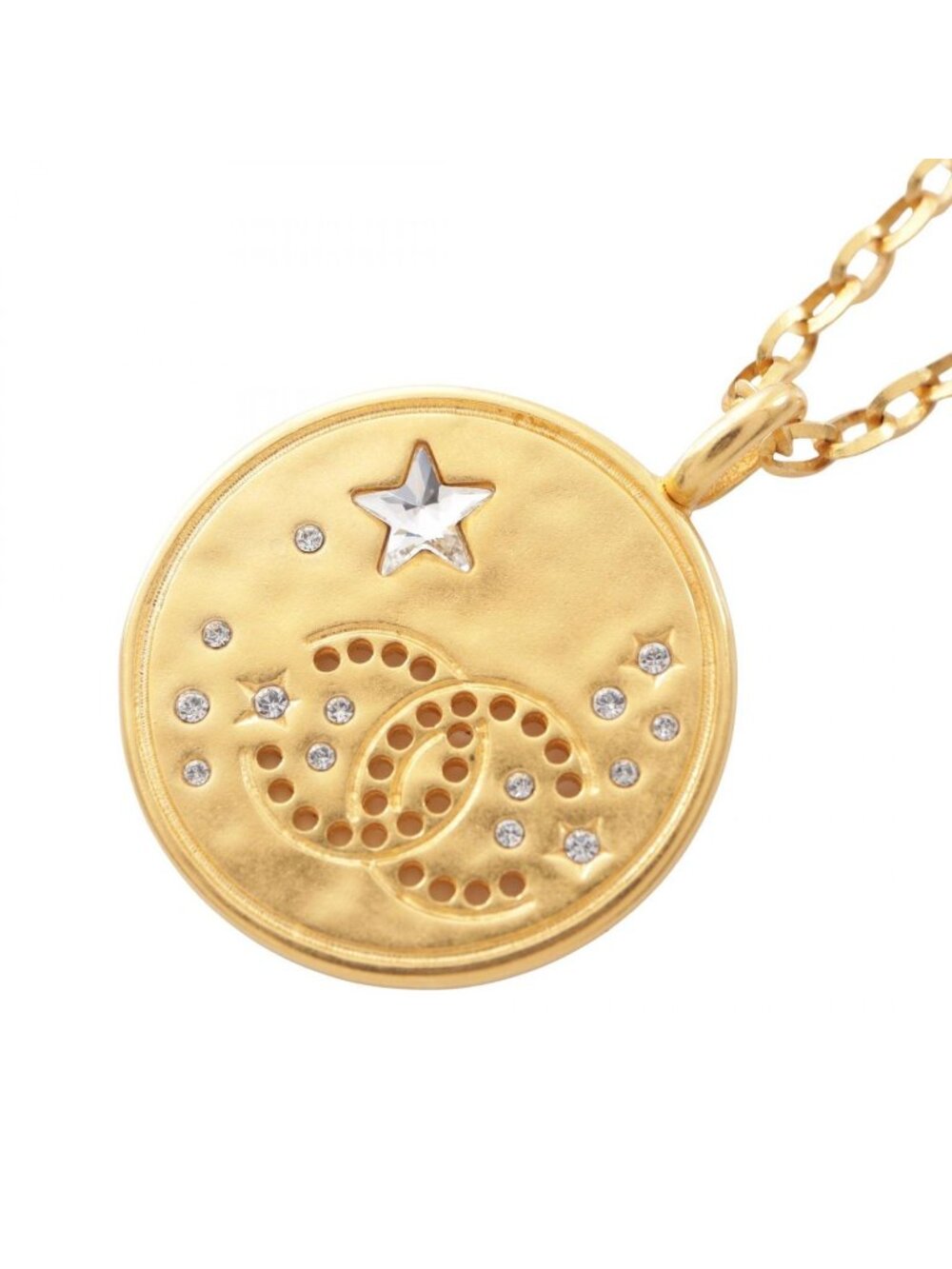 Chanel Necklace CC Logo Star Coin